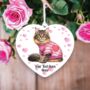 Personalised Long Haired Tabby Cat Love Decoration, thumbnail 2 of 2