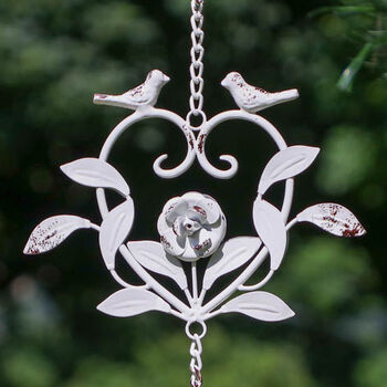 Ornate Hanging Heart Garden Wind Chime, 3 of 7