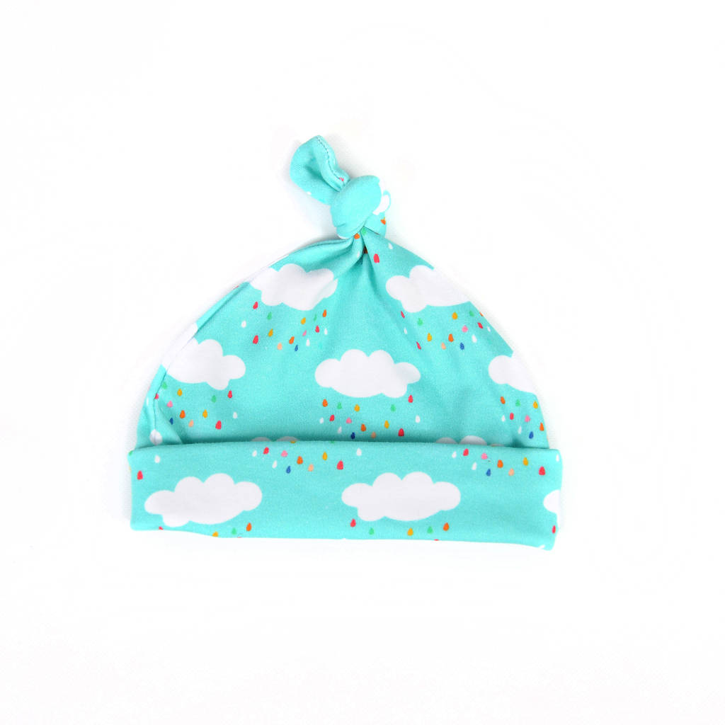 Unisex Aqua Rainbow Rain Hat By LoveKeepCreate | notonthehighstreet.com