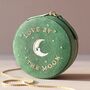 Sun And Moon Embroidered Round Jewellery Case, thumbnail 3 of 12