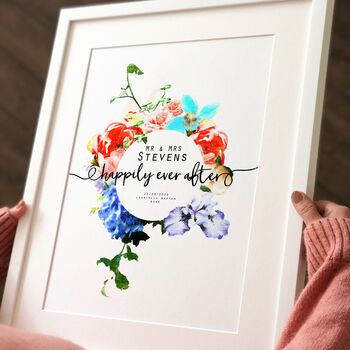 Personalised Happily Ever After Engagement Print, 3 of 6