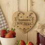 Oak Hanging Heart 'Happiness Is Home Grown' | Wall Sign | Perfect Gift | Home Decor, thumbnail 1 of 2