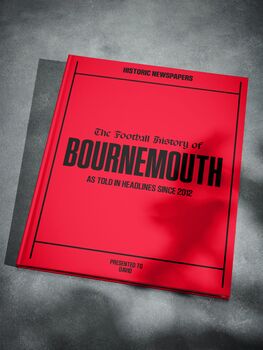 Bournemouth Fc Personalised Football Gift Cherries Newspaper History Book, 11 of 12