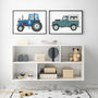 Blue Tractor Print, thumbnail 2 of 4