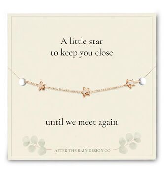 Until We Meet Again Memorial Gift With A Gold Plated Or Silver Plated Star Bracelet And Card, 6 of 6