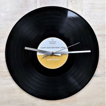 Personalised Limited Edition Vinyl Record Clock, 5 of 7