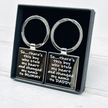 New Parents Personalised Keyring Gift Set, 6 of 6