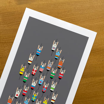 Peloton Cycling Art Print, Gift For Cyclist, 2 of 5