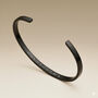 Black Personalised Cuff Bracelet, thumbnail 2 of 10