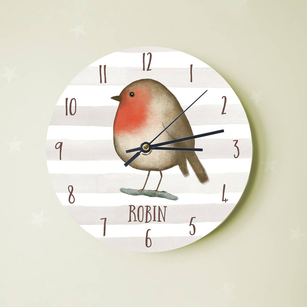 Robin Clock By Donna Crain | notonthehighstreet.com