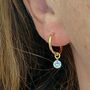 Diamond Hoop Earrings, thumbnail 2 of 4