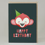Monkey Birthday Card, thumbnail 1 of 2