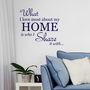 What I Love Most About My Home Wall Sticker, thumbnail 1 of 5