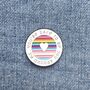 Safe With Me Lgbtq+ Round Enamel Pin Badge, thumbnail 3 of 5