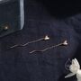 Tiny Heart Threader Earrings With Spiral Chains, thumbnail 5 of 9