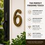 Hammered Brass House Number Plaque, thumbnail 9 of 12