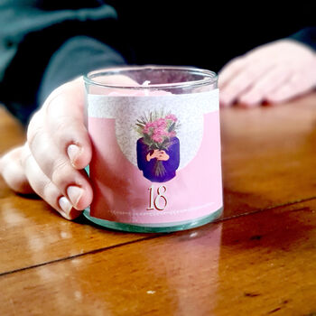 18th Birthday Handpoured Rose Scented Candle, 4 of 7