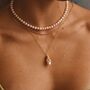 18 K Gold Octopus Necklace Gift Freshwater Pearl, thumbnail 1 of 8