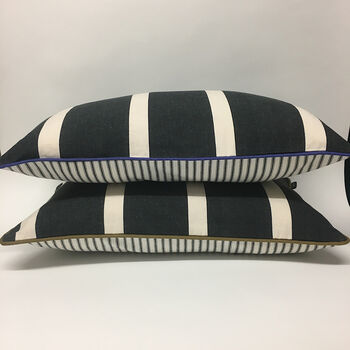 Monochrome Striped Cushion, 5 of 5
