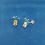Pineapple Stud Earrings, thumbnail 6 of 7