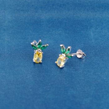 Pineapple Stud Earrings, 6 of 7