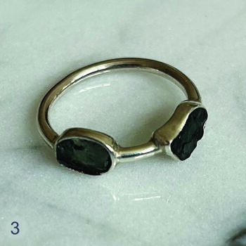 Tara Two Stone Silver Ring, 3 of 12