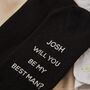 Personalised Black Sole Message Wedding Socks, thumbnail 2 of 4