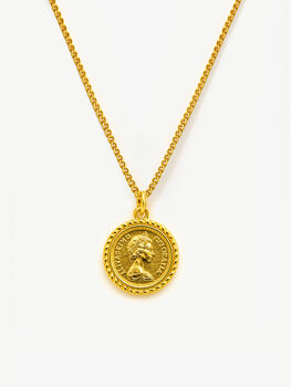 Gold Necklace With Reversible Coin Pendant, Ancient Roman Pendant, 6 of 8
