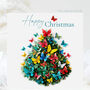 Butterfly Christmas Tree Decorated With Butterflies Card, thumbnail 1 of 12