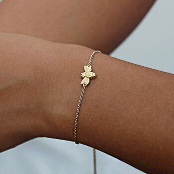 Adjustable 18ct Gold Plated Bee Bracelet, 6 of 7