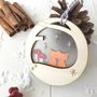 Personalised Baby Twins' First Christmas Fox Bauble, thumbnail 3 of 6