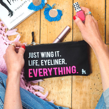 'Just Wing It' Eyeliner Make Up Bag, 2 of 6