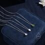 Genuine Rainbow Moonstone Oval Necklace, thumbnail 5 of 11