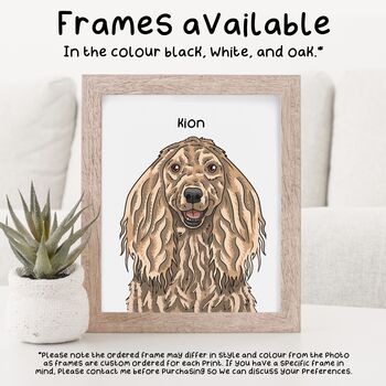 Customisable Afghan Hound Portrait Print For Dog Mum, 6 of 10