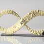 21st Anniversary Gift Brass Infinity Sculpture, thumbnail 3 of 9