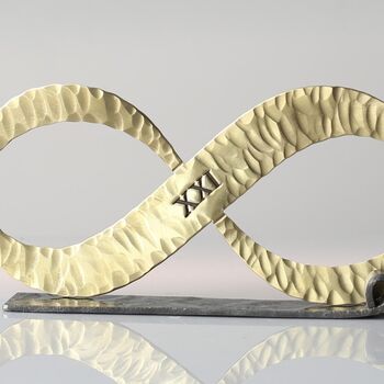21st Anniversary Gift Brass Infinity Sculpture, 3 of 9