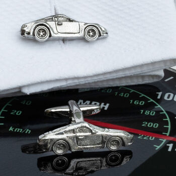 911 Sports Car Pewter Cufflinks, 2 of 2