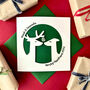 Kissing Reindeer Personalised Christmas Card, thumbnail 2 of 5