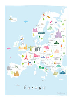 Map Of Europe Print, 5 of 5