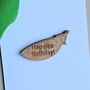 'Hap Pea Birthday' Wooden Token And Card, thumbnail 2 of 2