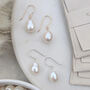 Bridal Pearl Dangle Earrings, thumbnail 1 of 2