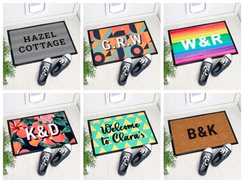 Personalised Bold Indoor Rubber Doormat, 2 of 12