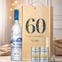 Personalised 60th Birthday Vodka Gift Set With Custom Lid, thumbnail 6 of 11