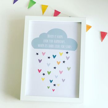 'When It Rains' Cloud Quote Print, 2 of 3