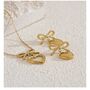 Monaco D’or Gold Ribbon Love Charm Necklace Set, thumbnail 3 of 4