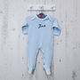 Personalised Embroidered Baby Grow, Long Sleeve, thumbnail 2 of 5