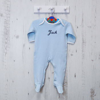 Personalised Embroidered Baby Grow, Long Sleeve, 2 of 5