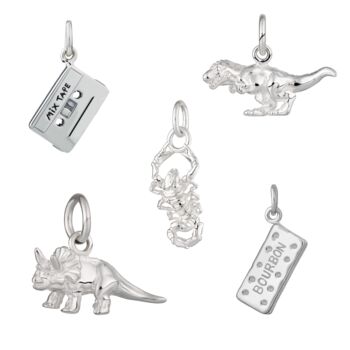 Selection Of Sterling Silver Charms, 10 of 12