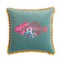 Fish Velvet Cushion, thumbnail 1 of 4