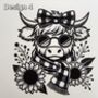 Personalised Tote Bag Cute Cow Design, thumbnail 7 of 7